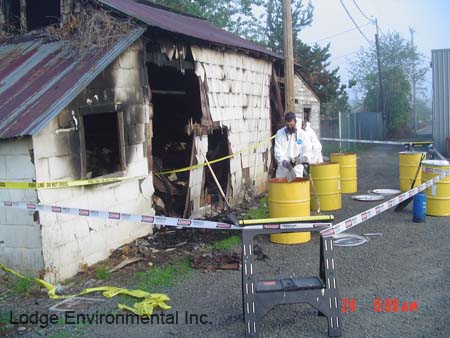 Fire damage exterior siding